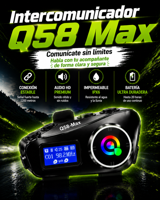 Intercomunicador Para Moto Q58 Max