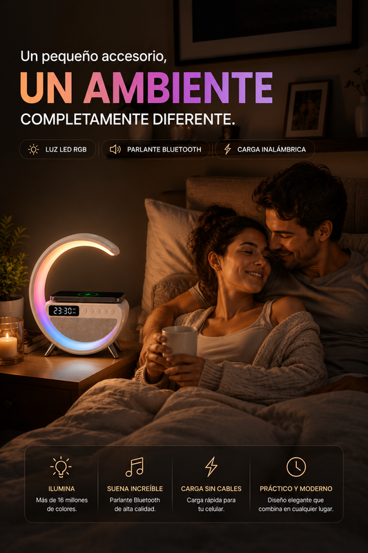 Parlante Bluetoth Lampara Rgb