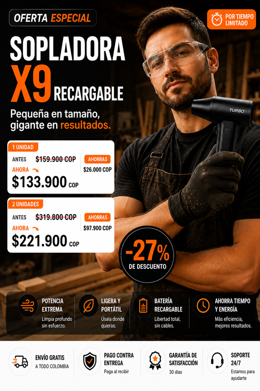 Mini Turbina X9 Recargable